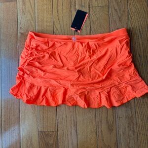 Daci Bright Orange Ruffled Skirt XL